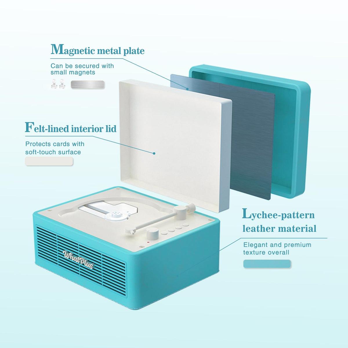 WhatPlus CD Player: stable Bluetooth streaming for home or on-the-go listening.