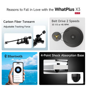 Whatplus vinyl record player phono preamp simplifies connecting to amplifiers for clean vinyl playback.