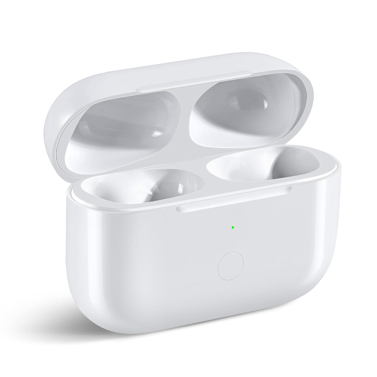 WHGRT front view showing white replacement case and clear benefits for charging