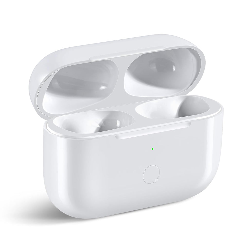 WHGRT front view showing white replacement case and clear benefits for charging