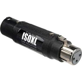 Whirlwind ISOXL back view with XLR ports for field-ready isolation