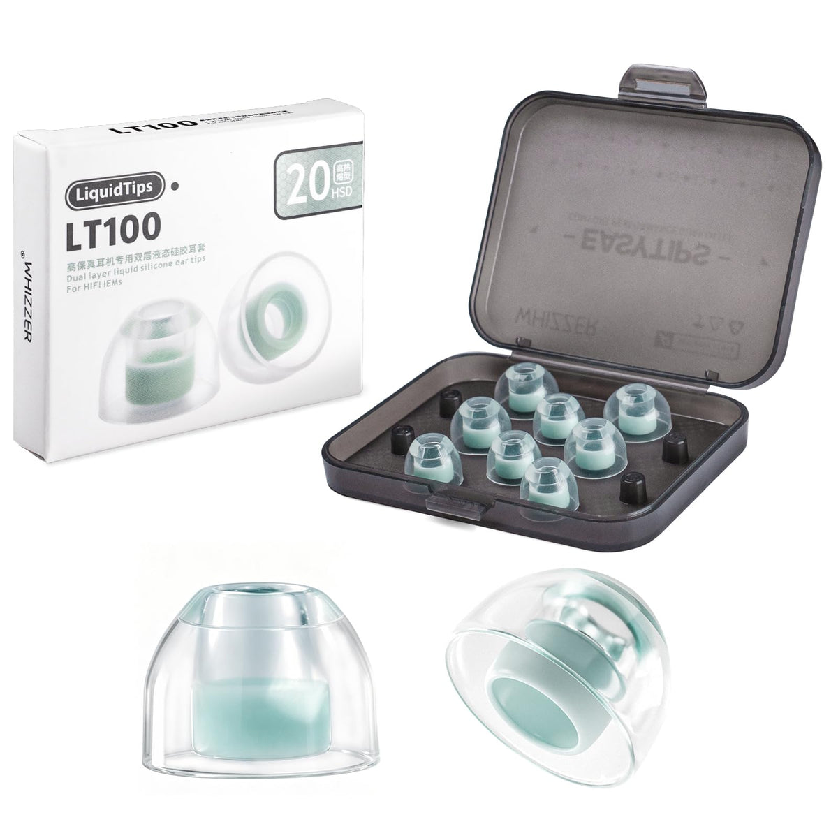 WHIZZER LT100 front packaging showing kit and case for organized storage