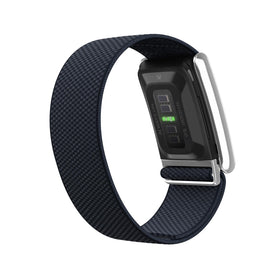 WHOOP 5.0 SuperKnit Luxe midnight band worn on wrist for versatile daily use