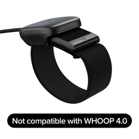 WHOOP fabric-sheathed cable close-up highlighting durable construction benefit