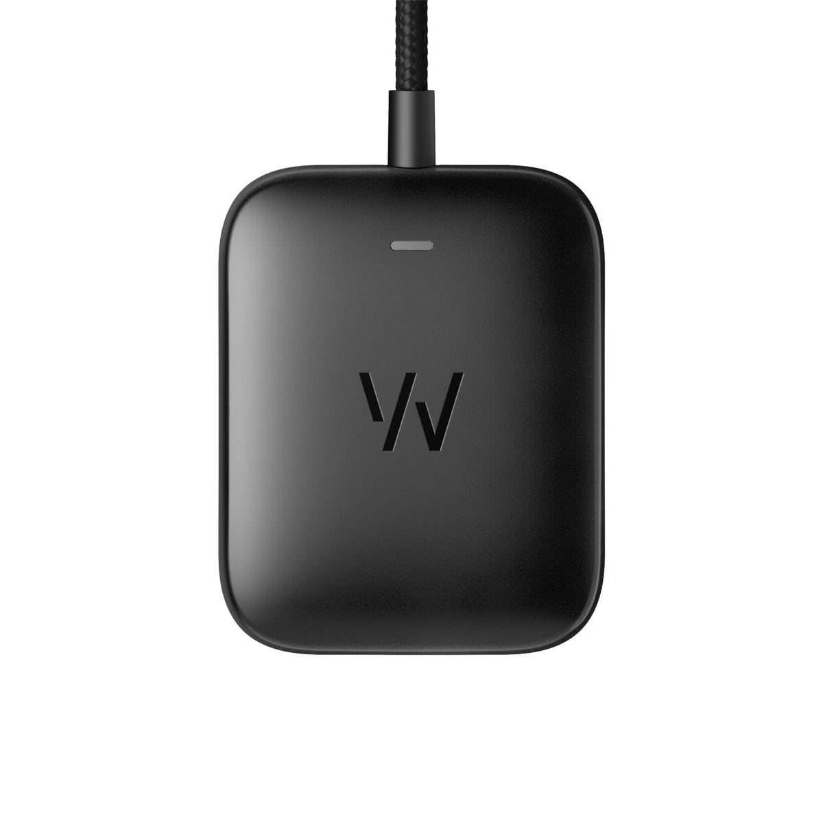 WHOOP basic charger front cradle showing compact profile and easy docking benefit