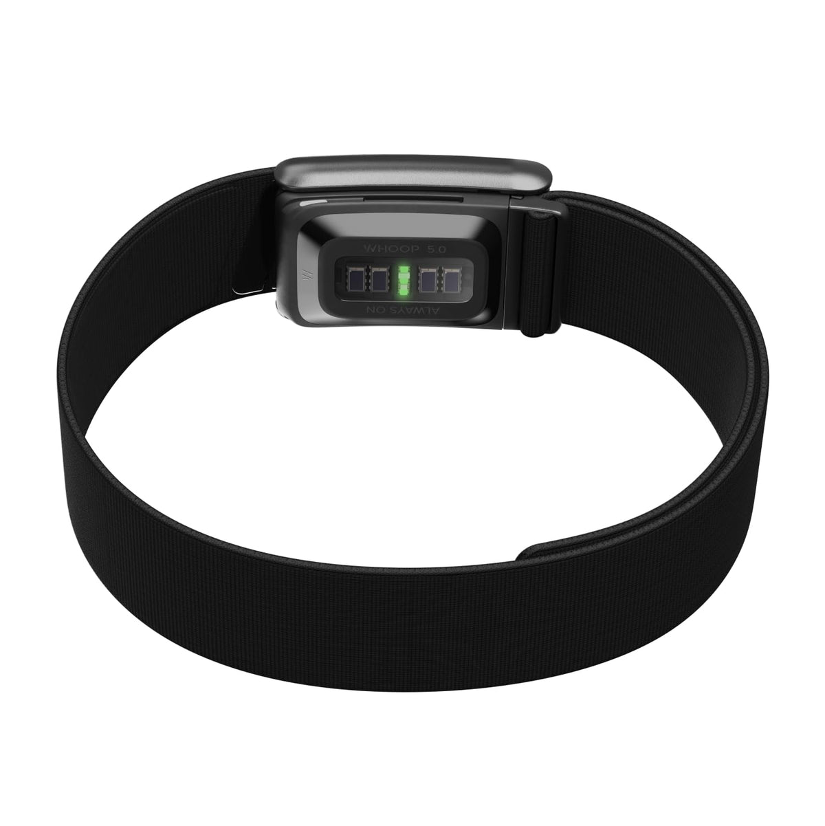 WHOOP bicep band worn during workout on upper arm showing stable tracking benefit