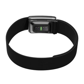 WHOOP bicep band worn during workout on upper arm showing stable tracking benefit
