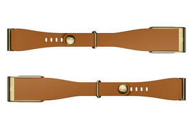 WHOOP MG LeatherLuxe band close-up texture highlights premium Italian leather.