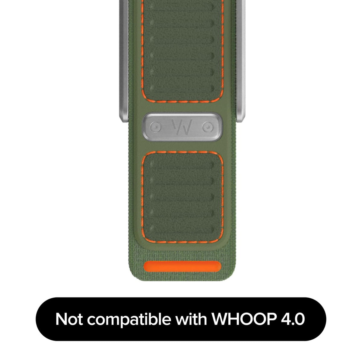 WHOOP Navigator band reinforced metal hardware visible for durability in harsh outdoor conditions.