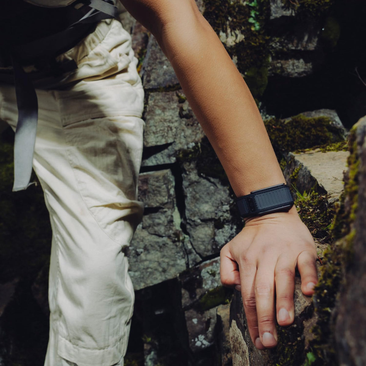 WHOOP Navigator Band secure fit during climbing and rucking sessions.