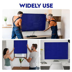 Wibeelee TV Cover blue color option shown on a TV