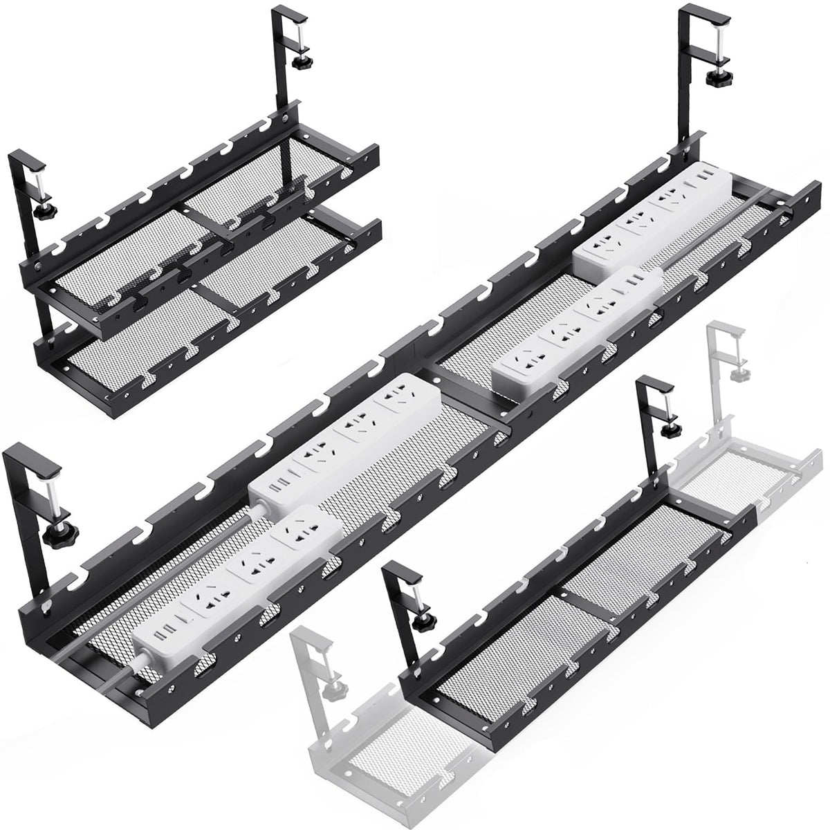 WIGAKDRU 31inch extendable cable tray keeps clutter under control for a cleaner desk.