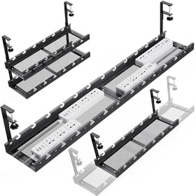 WIGAKDRU 31inch extendable cable tray keeps clutter under control for a cleaner desk.