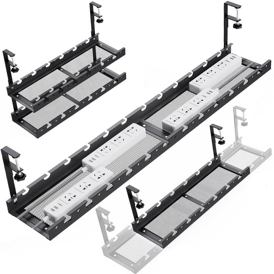 WIGAKDRU 31inch extendable cable tray keeps clutter under control for a cleaner desk.
