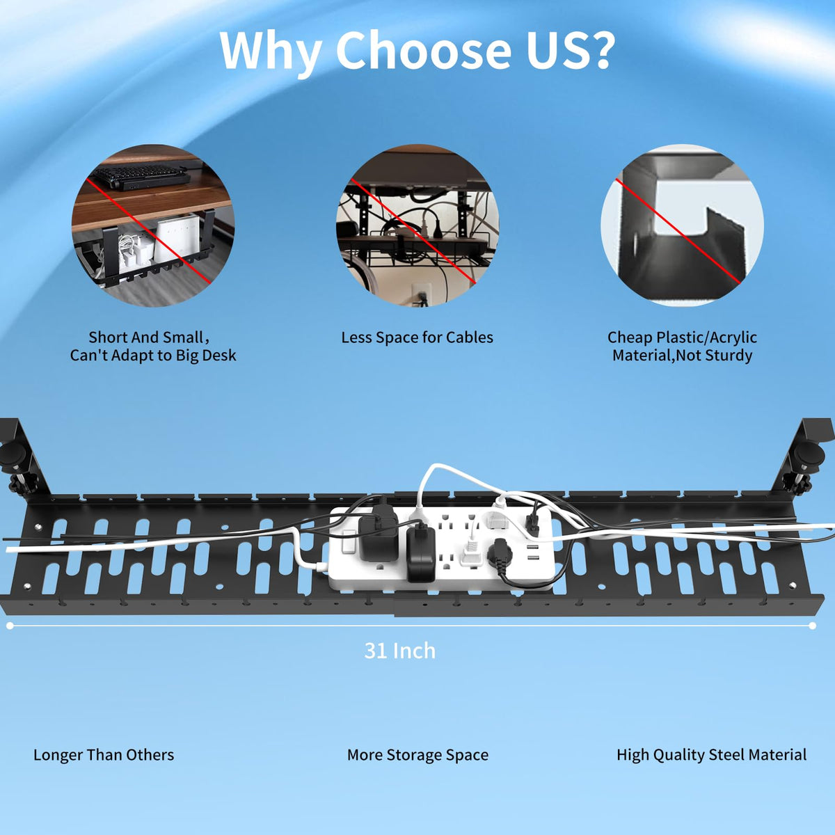 WIGAKDRU hollow design reduces dust while organizing cables