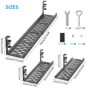 WIGAKDRU fits three power strips under desk for organized cords