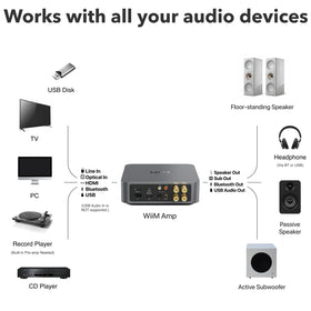 WiiM Amp hi-res audio up to 24-bit/192 kHz