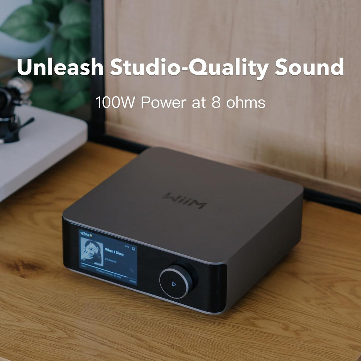 WiiM Amp Ultra RoomFit EQ calibration in a real space.