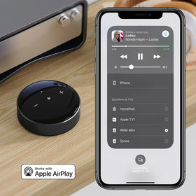 WiiM Mini streaming Spotify Connect to a premium speaker