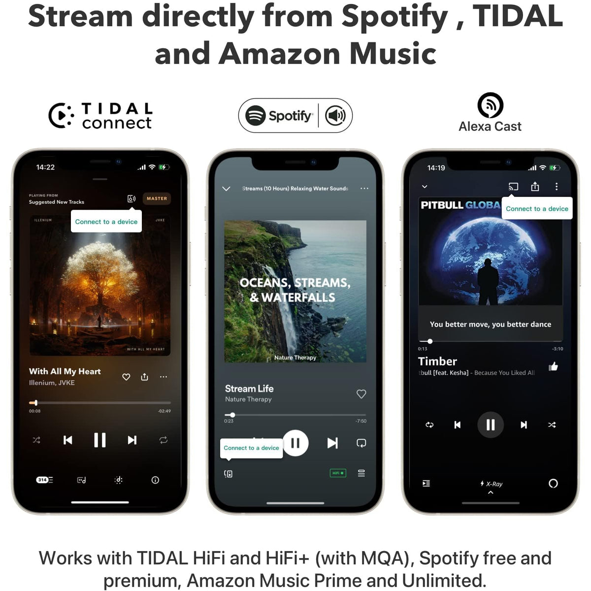 WiiM Mini connecting to TIDAL for high-fidelity playback