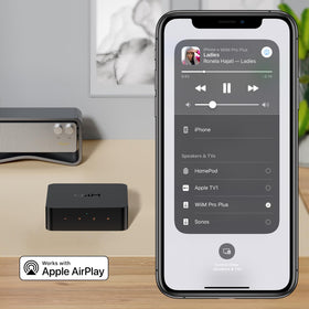 WiiM Pro Plus remote control for hands free voice commands