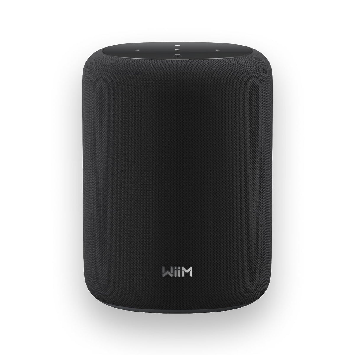 WiiM Sound Lite front view with a sleek black finish for powerful sound.