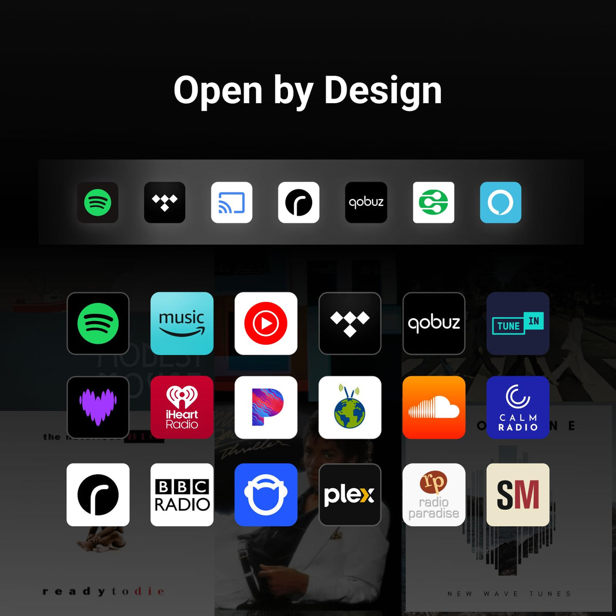 WiiM stereo pairing creates true left-right sound for immersive listening.