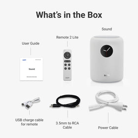 WiiM white finish front view adds elegant decor.