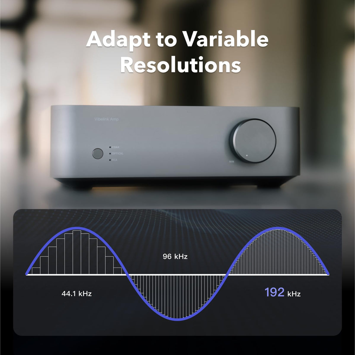 Durable unibody aluminum chassis of the WiiM Vibelink Amp