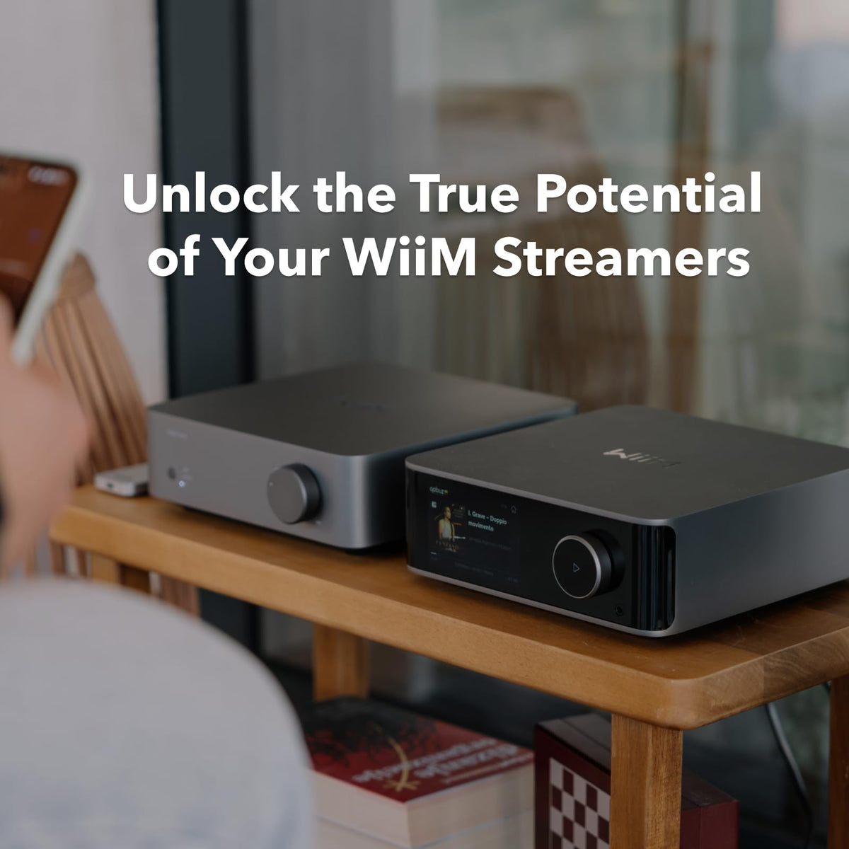 Optical input on the WiiM Vibelink Amp for high-resolution digital playback