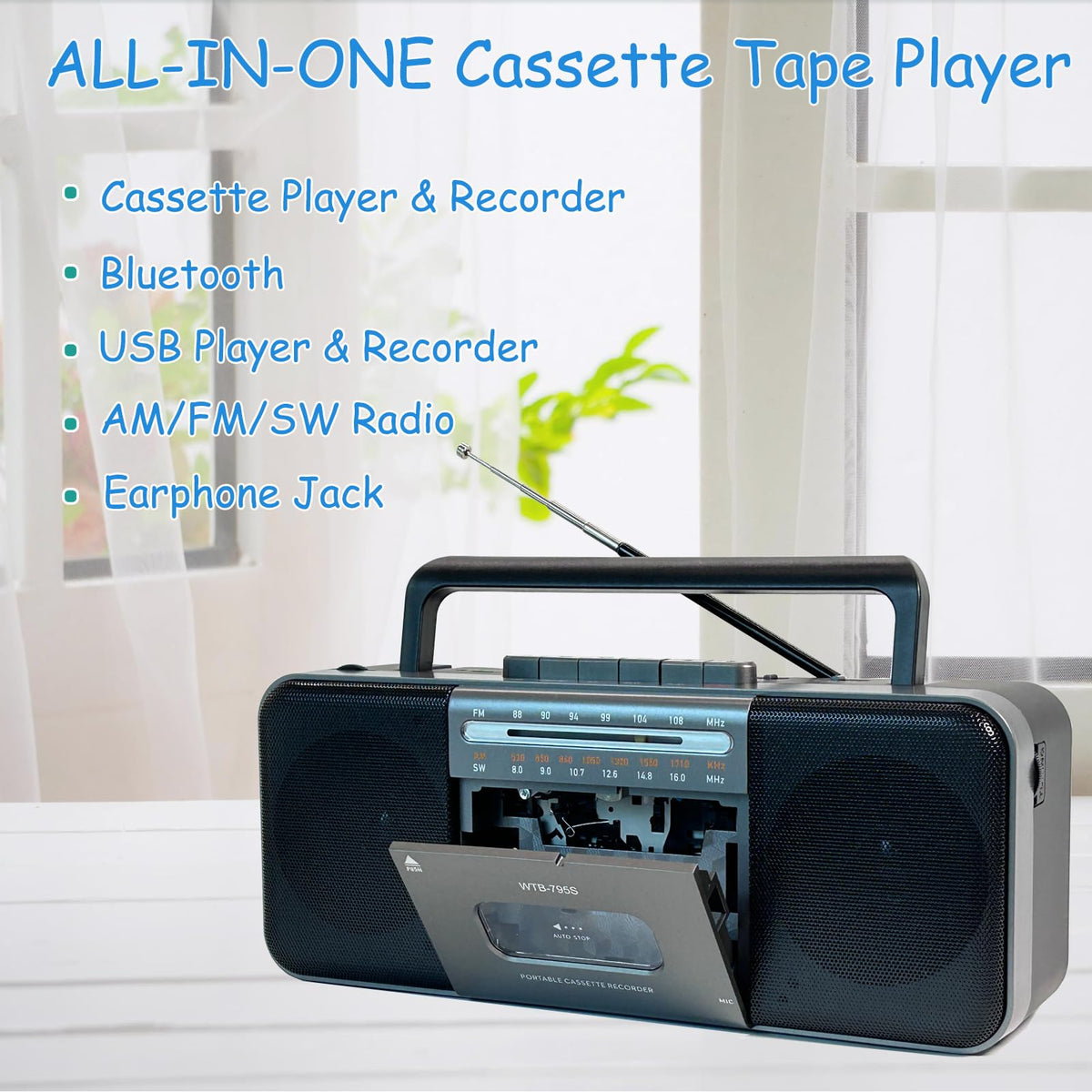 WIITHINK close up of cassette deck mechanism for precise recording and playback