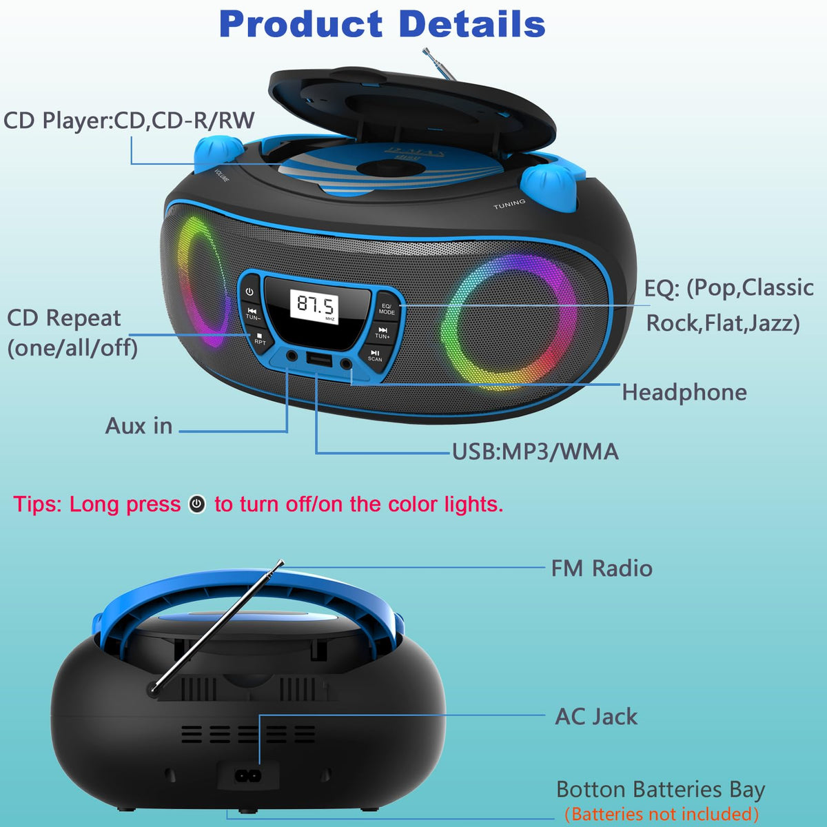 WIITHINK playing via Bluetooth from a phone demonstrating wireless convenience