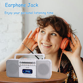 WIITHINK on picnic blanket streaming Bluetooth and playing tapes outdoors