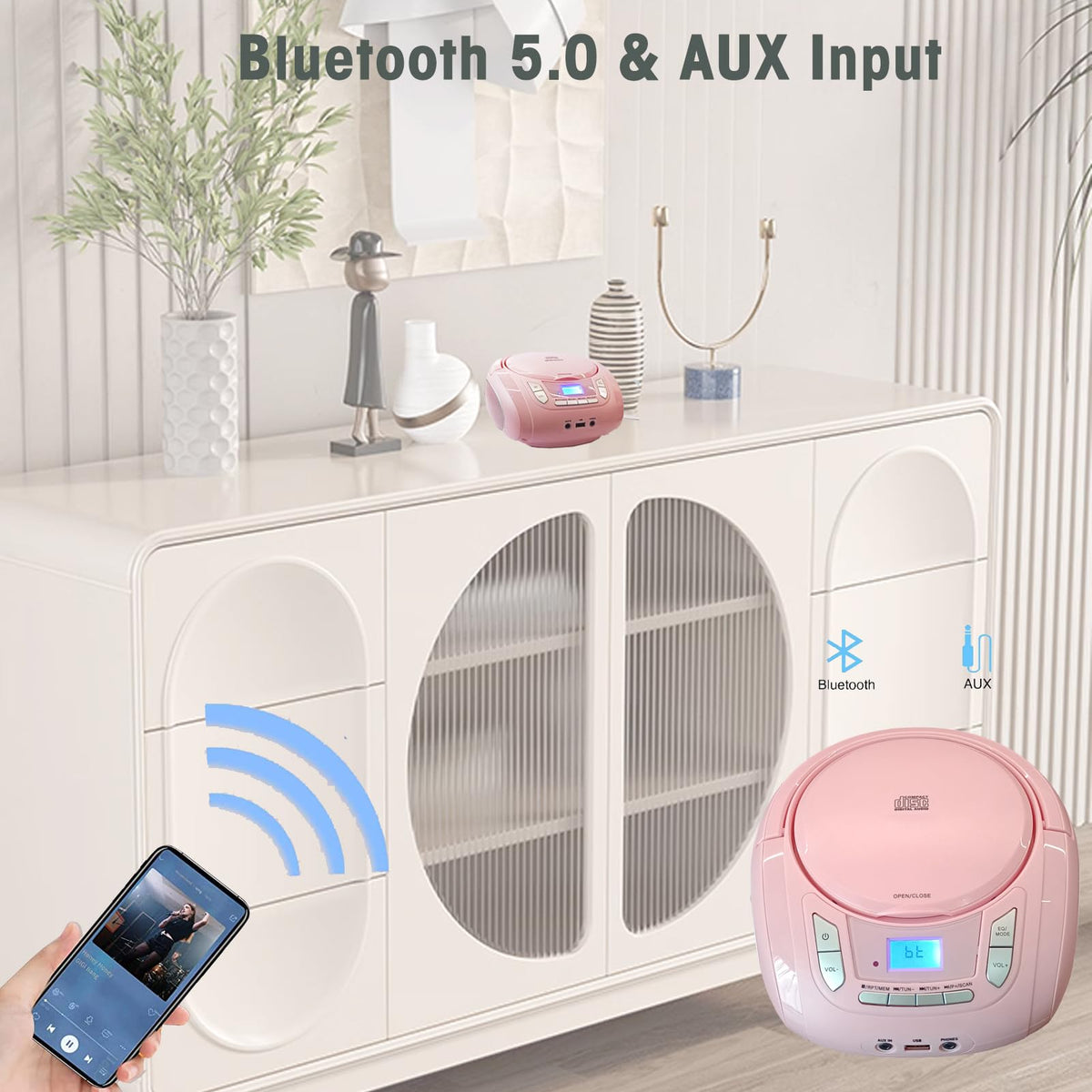 WIITHINK boombox on picnic table demonstrating portable outdoor entertainment