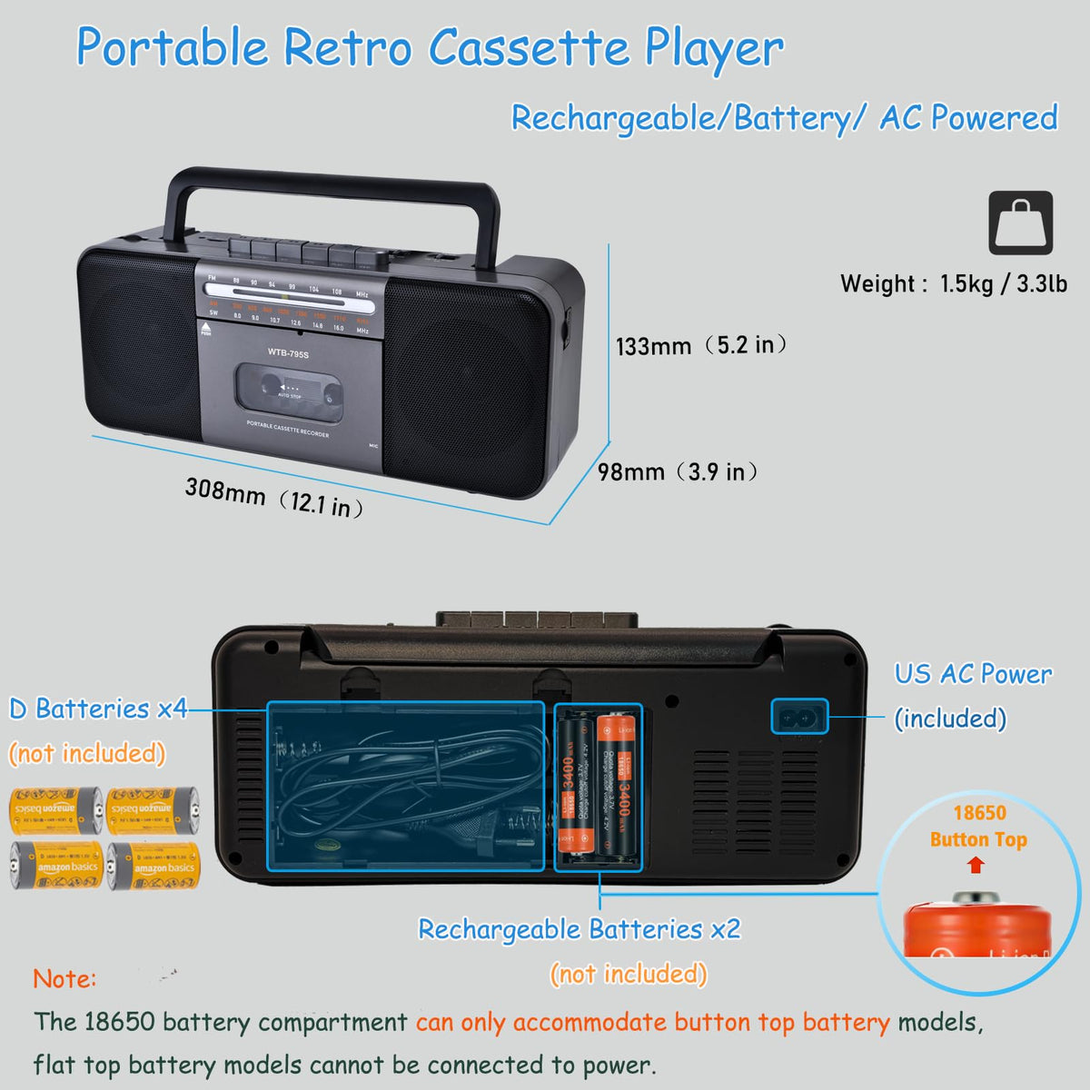 WIITHINK speaker grill highlighting dual speakers for clear 10W audio output
