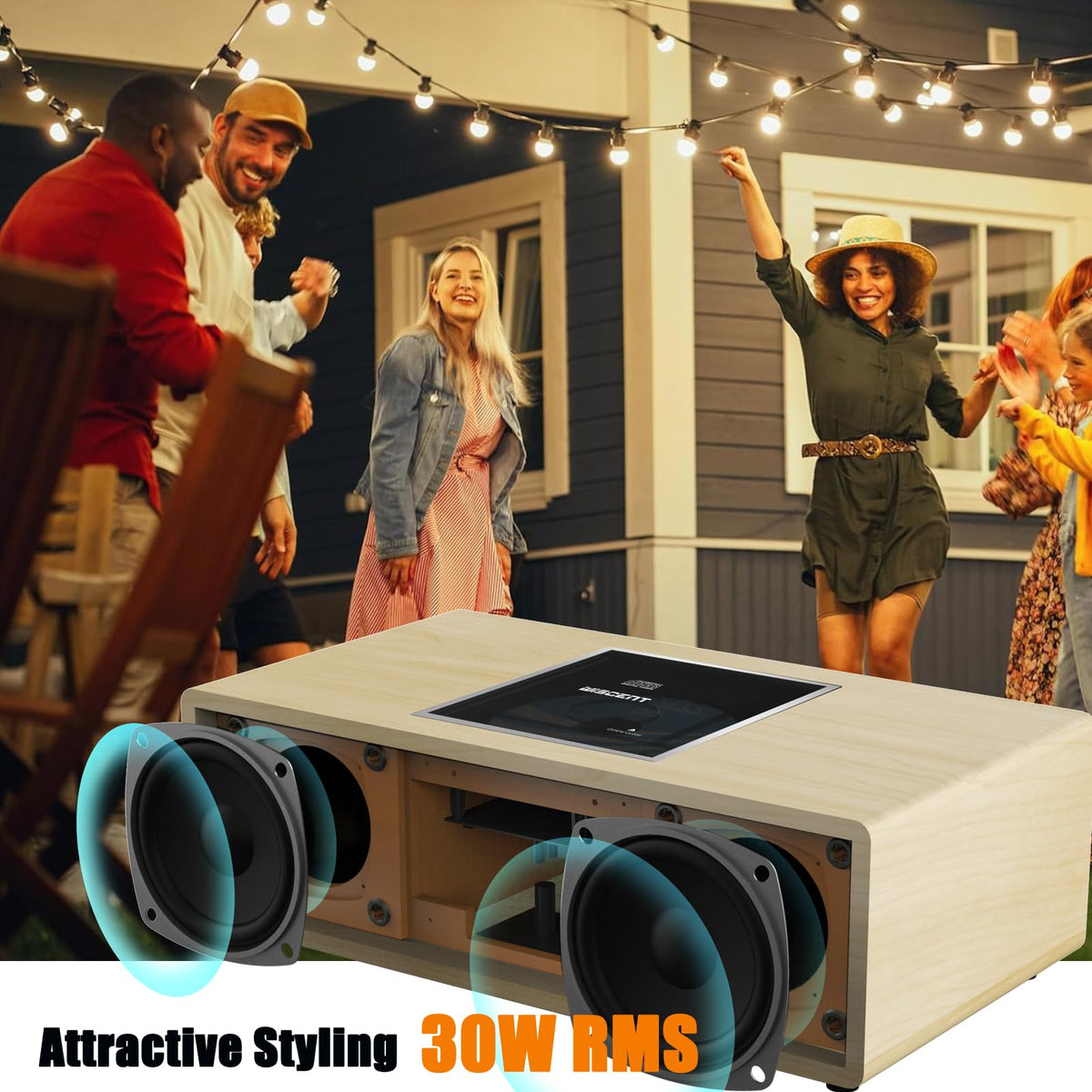 WIITHINK stereo 30W speakers deliver rich, room-filling sound.