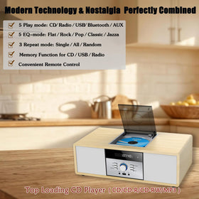 WIITHINK stereo wooden enclosure emphasizes natural warmth and sound fidelity.