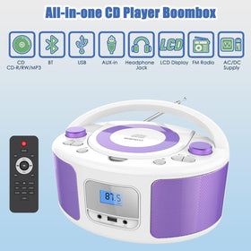 WIITHINK top-loading CD tray open demonstrating quick disc access and playback