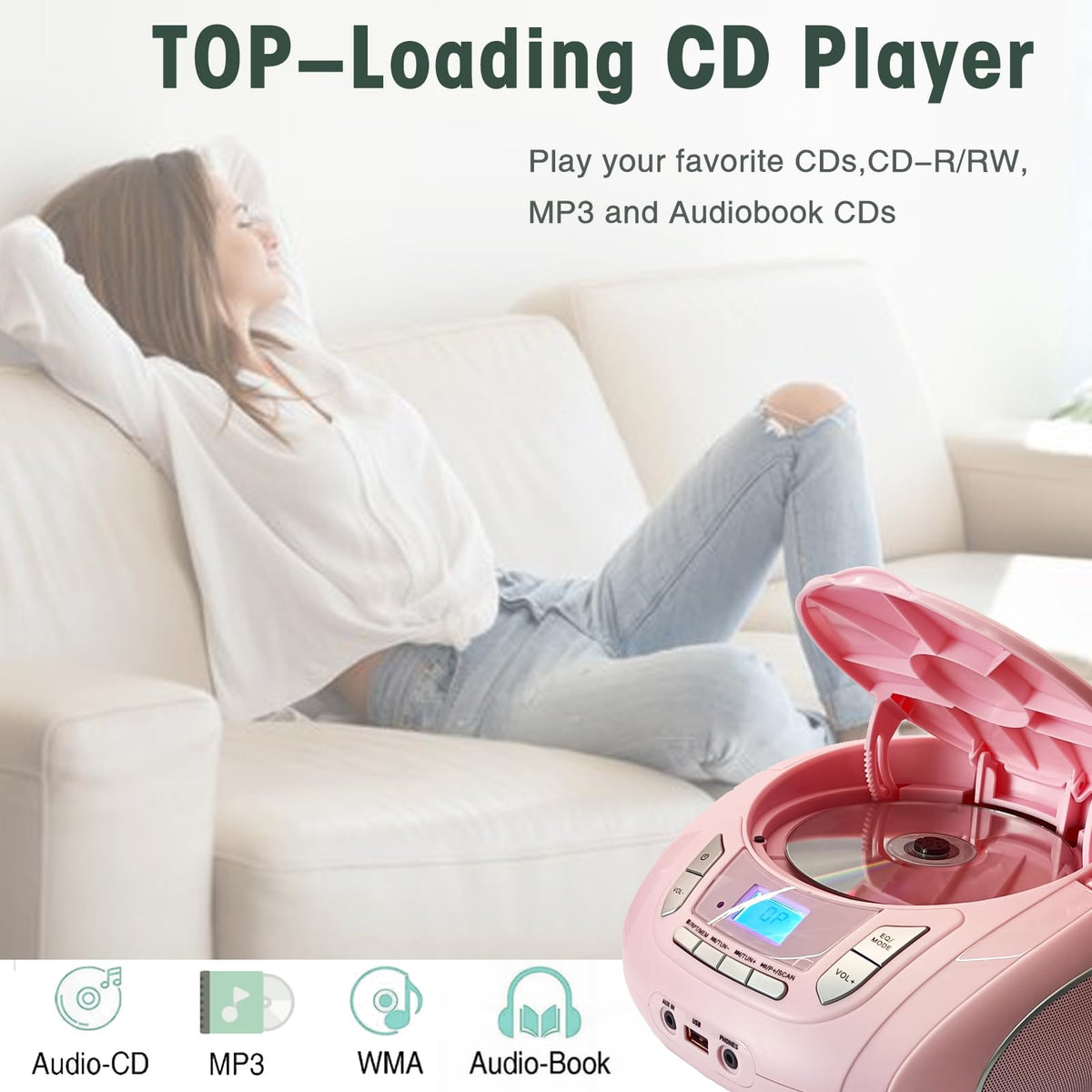 WIITHINK USB port with flash drive enabling large MP3 library playback