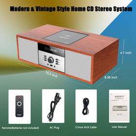 WIITHINK Vintage CD player headphone jack ideal for private listening.