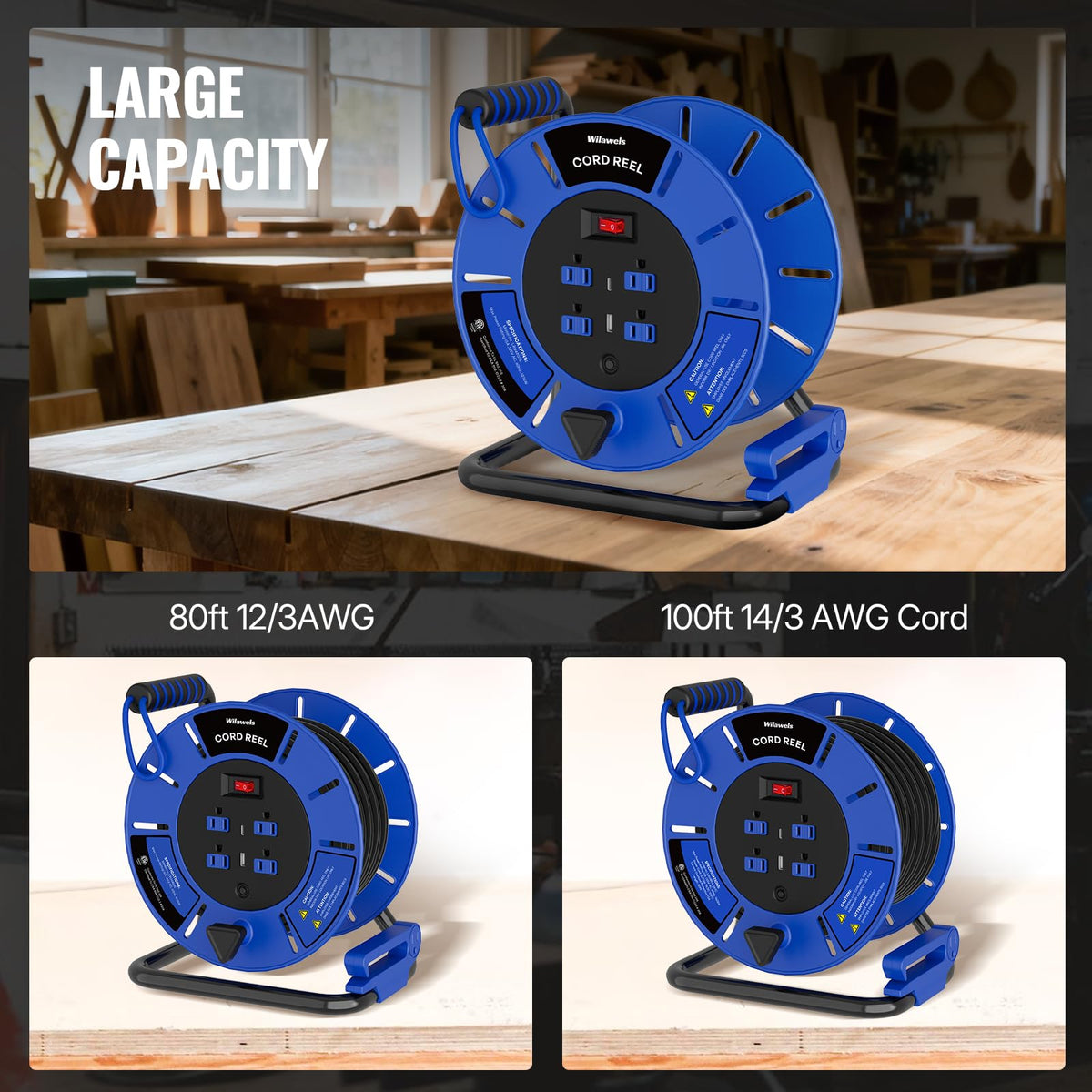 WILAWELS heavy-duty reel designed for durable everyday use.