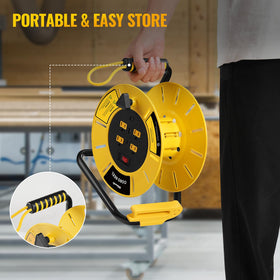 ETL-listed WILAWELS reel designed for safe use in workshops and garages.