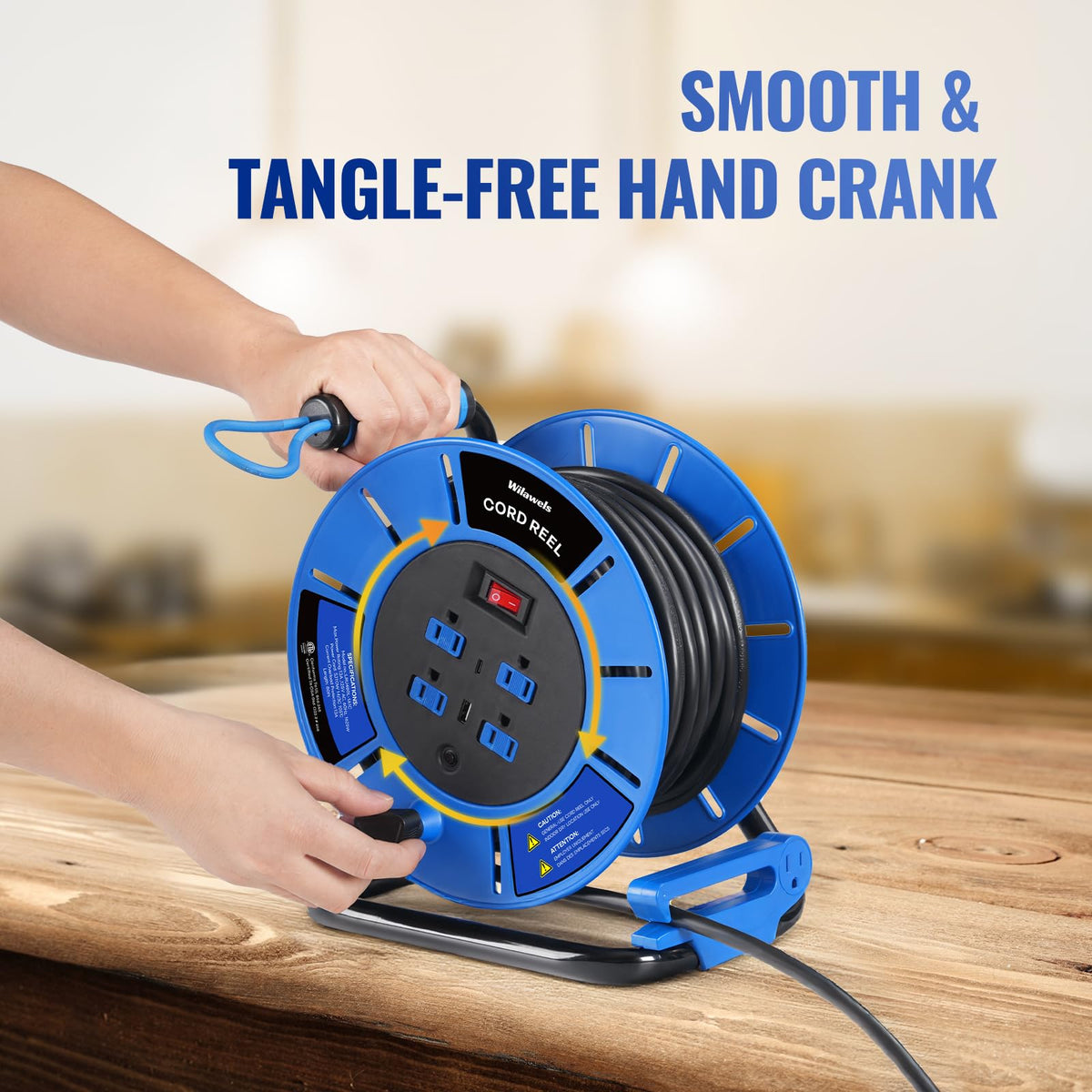 WILAWELS portable hand crank design keeps winding simple on site.