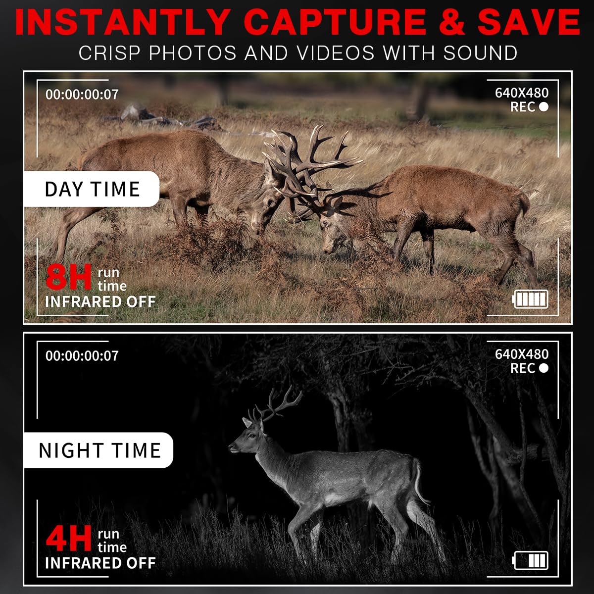 WILDGAMEPLUS infrared illuminator close-up, clear zero-light visibility