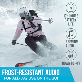 Wildhorn Alta built-in microphone enabling clear hands-free calls on slopes