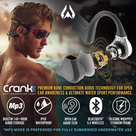 Wildhorn Crank MP3 mode stores 2500 songs for phone-free swim