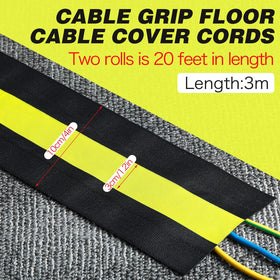 WILLBOND cable protector on office carpet showing edge to edge grip