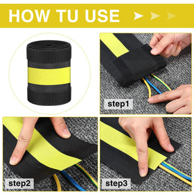 WILLBOND cable protector on carpet improves visibility and reduces cable clutter in workspaces