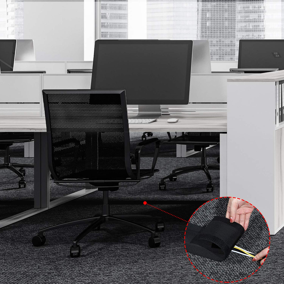 WILLBOND carpet cord cover protects against tripping on carpeted floors