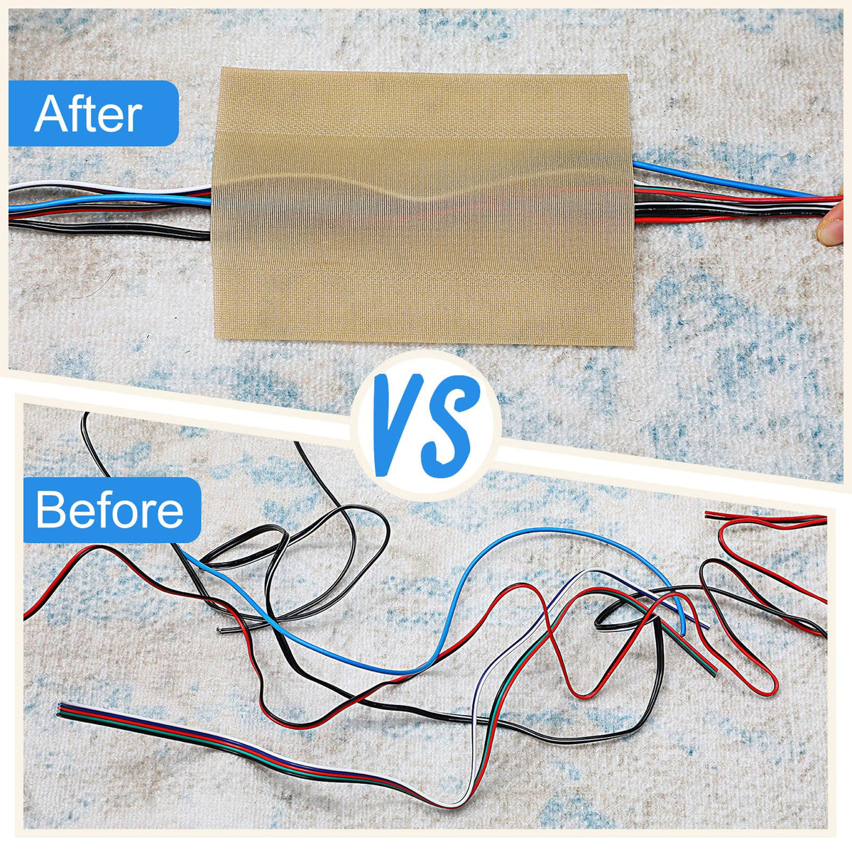 Willbond carpet cord cover installation emphasizes simple setup on carpeted surfaces.